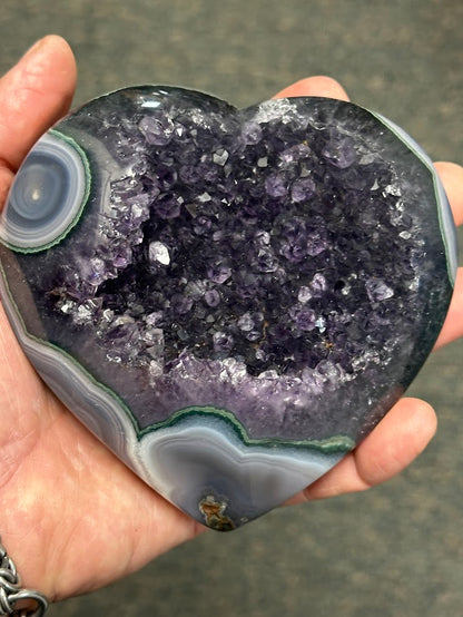 E-Uruguay Amethyst Large Hearts