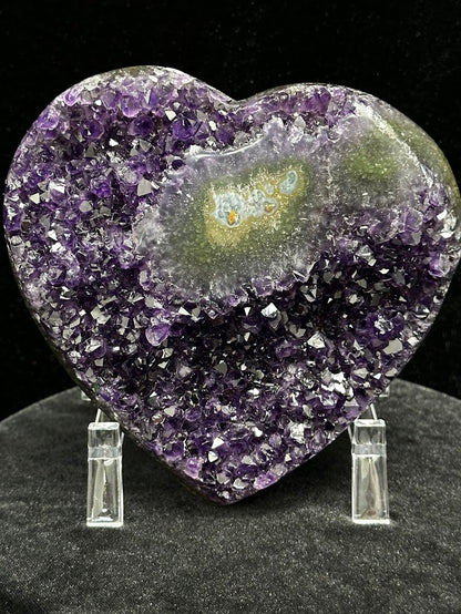 F-Uruguay Amethyst Large Hearts
