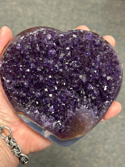 G-Uruguay Amethyst Large Hearts