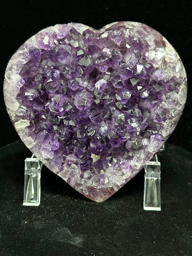 H-Uruguay Amethyst Large Hearts