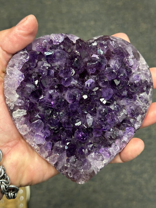 H-Uruguay Amethyst Large Hearts