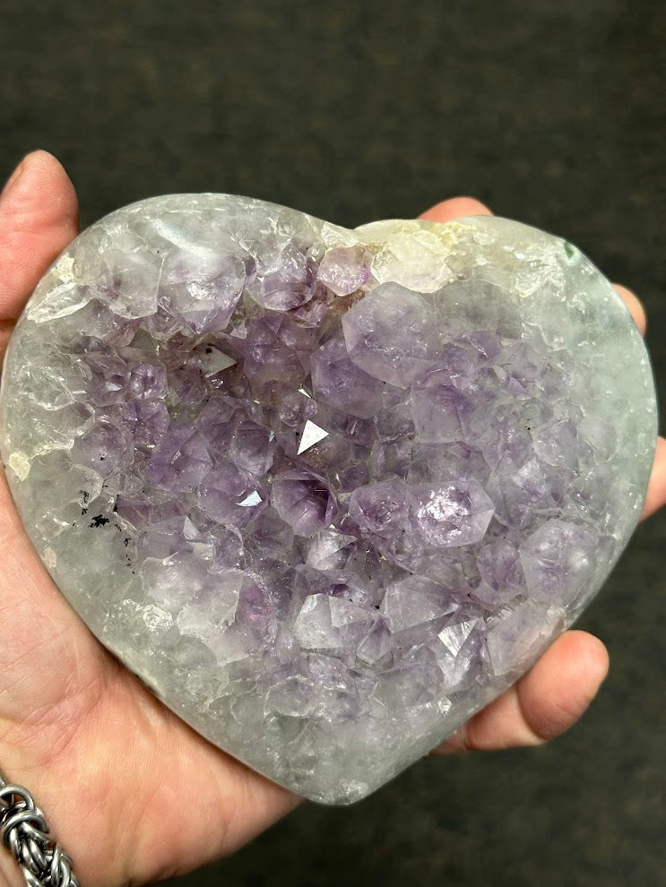 I-Uruguay Amethyst Large Hearts