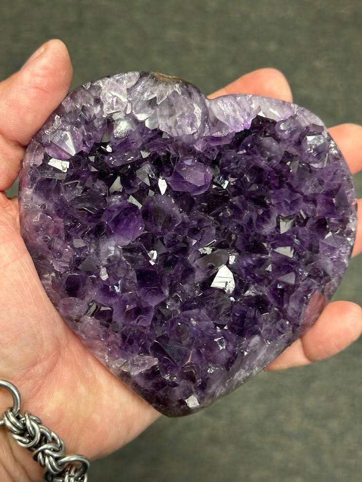 J-Uruguay Amethyst Large Hearts