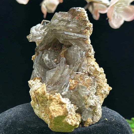 3.75" Large Smokey Barite On Matrix B