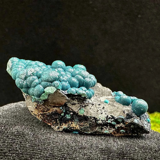 1.75" Botryoidal Chrysocolla on Quartz B