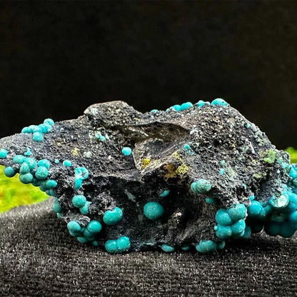 1.6" Botryoidal Chrysocolla on Quartz D