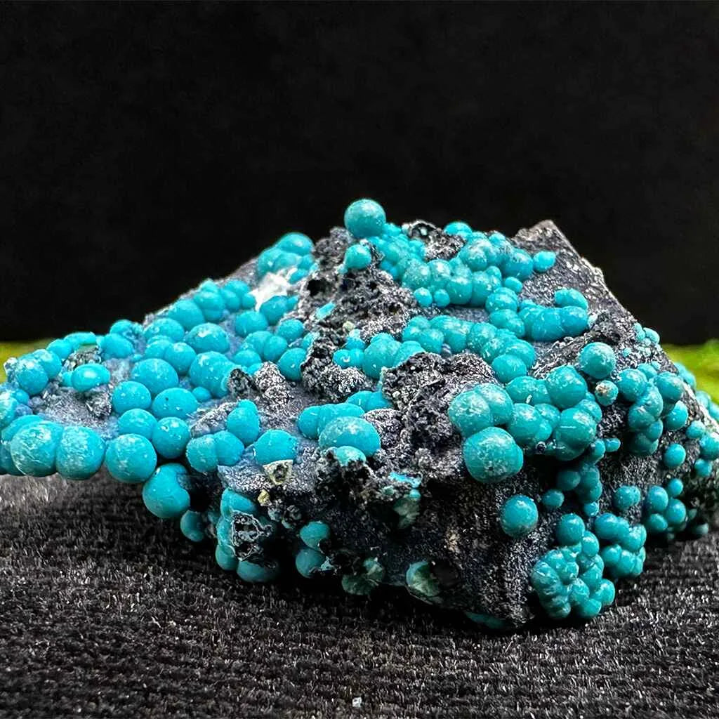 1.6" Botryoidal Chrysocolla on Quartz D